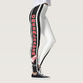Monogram Cheerleader Red, White Black Leggings (Rechts)