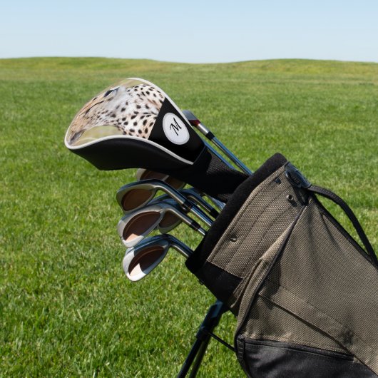 Monogram Cheetah Wildlife personalisiert Golf Headcover (In SItu)