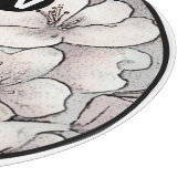 Monogram Cherry Blossom Glas Cutting Board Schneidebrett (Ecke)