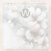 Monogram Cherry Blossom Untersetzer (Vorderseite)