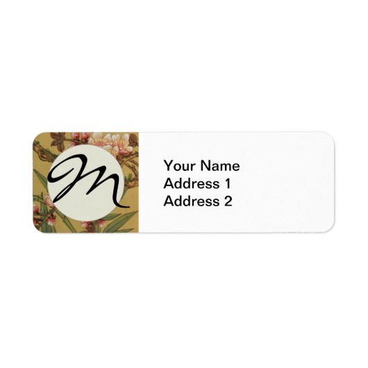 Monogram Cherry blüht asiatische japanische Kunst (Vorne)