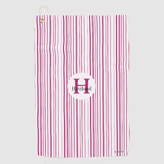 Monogram Cherry Line Monogram Golf Towel HAMbWG Golfhandtuch (Vorderseite)