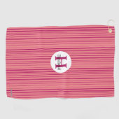 Monogram Cherry Line Monogram Golf Towel HAMbWG Golfhandtuch (Horizontal)
