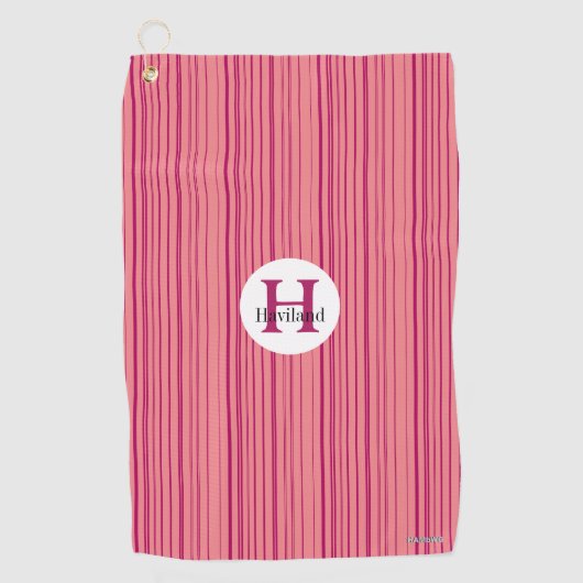 Monogram Cherry Line Monogram Golf Towel HAMbWG Golfhandtuch (Vorderseite)