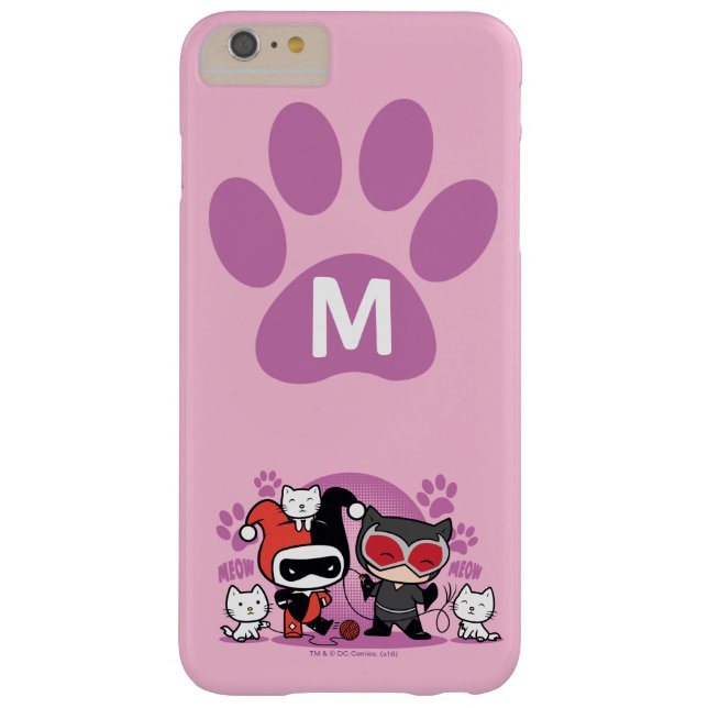 Monogram Chibi Harley Quinn & Catwoman mit Katzen Case-Mate iPhone Hülle (Rückseite)