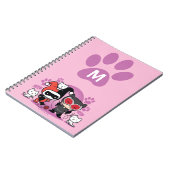 Monogram Chibi Harley Quinn & Catwoman mit Katzen Notizblock (Linke Seite)