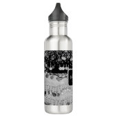 Monogram Chic Black und Silver Sinti und Roma Scar Edelstahlflasche (Links)