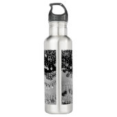 Monogram Chic Black und Silver Sinti und Roma Scar Edelstahlflasche (Rückseite)