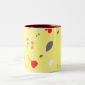 Monogram Chic Blume Pink Gift Zweifarbige Tasse (Mittel)
