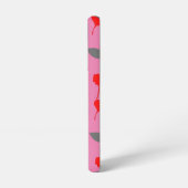 Monogram Chic Blume Pink Samsung Galaxy s 22 Hülle (Linke Seite)
