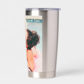 Monogram Chic für benutzerdefiniertes Foto Thermobecher (Links)