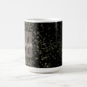 Monogram Chic Gold Confetti Kaffeetasse (Mittel)