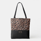 Monogram Chic Leopard Animal Print Toag Tasche (Rückseite)