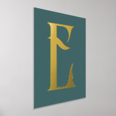 Monogram Chic Modern Aquamarin Foliendrucke (Ablage )