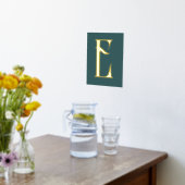 Monogram Chic Modern Aquamarin Foliendrucke (Ablage(Küche))