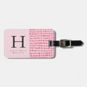 Monogram Chic Moderne, hellrosa Gepäckmarke Gepäckanhänger