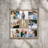 Monogram Chic Multi Foto Boho Beige Foliendrucke