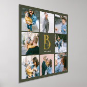 Monogram Chic Multi Foto Boho Green Foliendrucke (Ablage )