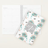 Monogram Chic Rose Blumenplaner Design Planer (Anzeige)