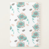 Monogram Chic Rose Blumenplaner Design Planer (Rückseite)