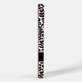 Monogram Chic Rose Gold und Black Leopard Print Case-Mate iPhone Hülle (Rückseite / Rechts)