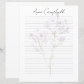Monogram Chic Script Name Stationery Paper (Vorne/Hinten)