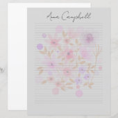 Monogram Chic Script Name Stationery Paper (Vorne/Hinten)
