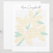 Monogram Chic Script Name Stationery Paper (Vorne/Hinten)