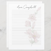 Monogram Chic Script Name Stationery Paper (Vorne/Hinten)