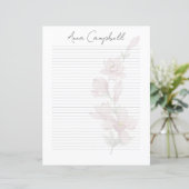 Monogram Chic Script Name Stationery Paper (Stehend Vorderseite)