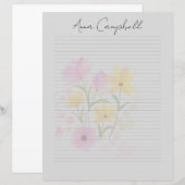 Monogram Chic Script Name Stationery Paper (Vorne/Hinten)