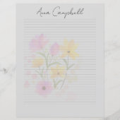 Monogram Chic Script Name Stationery Paper (Vorderseite)