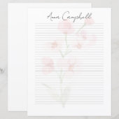 Monogram Chic Script Name Stationery Paper (Vorne/Hinten)