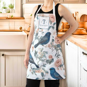 Monogram Chinoiserie Navy, Vintager französischer  Schürze