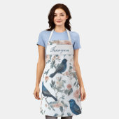 Monogram Chinoiserie Navy, Vintager französischer  Schürze (Getragen)