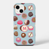 Monogram Chocolate Candy iPhone Hülle (Rückseite)