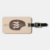 Monogram Chocolate Dipped Ice Cream Bar Popsim Gepäckanhänger (Vorderseite horizontal)
