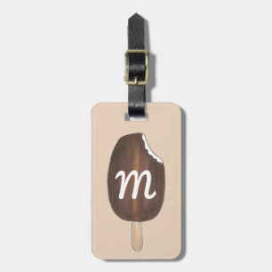 Monogram Chocolate Dipped Ice Cream Bar Popsim Gepäckanhänger