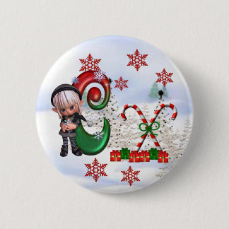 Monogram Christmas Button C