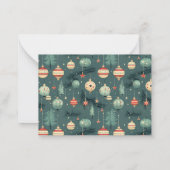 Monogram Christmas Danke Mitteilungskarte (Rückseite)