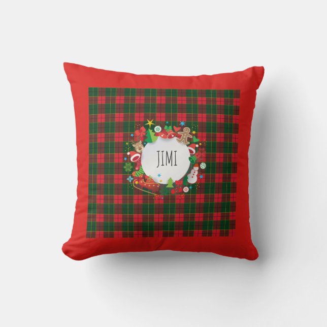 Monogram Christmas & Happy New Year Scotland Decor Kissen (Vorderseite)