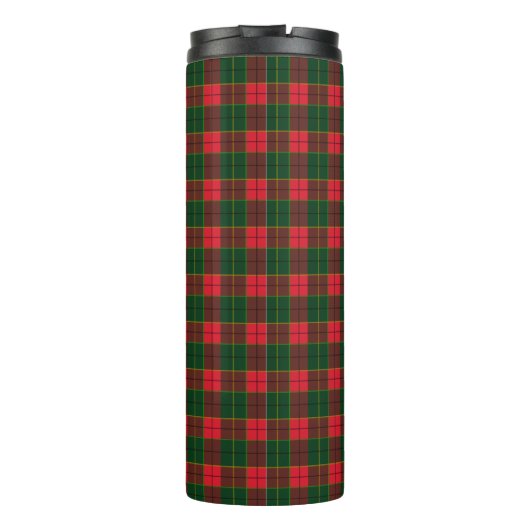 Monogram Christmas Happy New Year Scotland Pattern Thermosbecher (Rückseite)