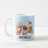 Monogram Christmas Hot Cocoa Chocolate Name Kaffeetasse (Links)