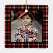 Monogram Christmas Nutcracker Foto Tree Keramikornament (Rückseite)