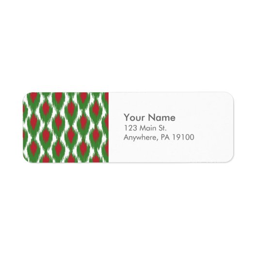 Monogram Christmas Red Green Ikat Diamond Pattern (Vorne)