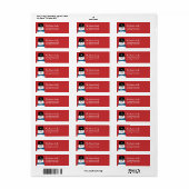 Monogram Christmas Return Address Label - Snowman (Vorne)