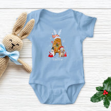 Monogram Christmas Santa Gingerbrot Letter A Boy