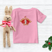 Monogram Christmas Santa Gingerbrot Letter A Girl Baby T-shirt