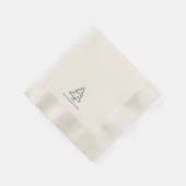 Monogram Christmas Tree Family Holiday Wiedersehen Serviette (Ecke)