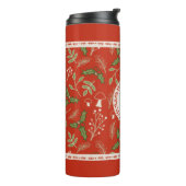 Monogram Christmas Woodlands Red Thermosbecher (Nach links gedreht)